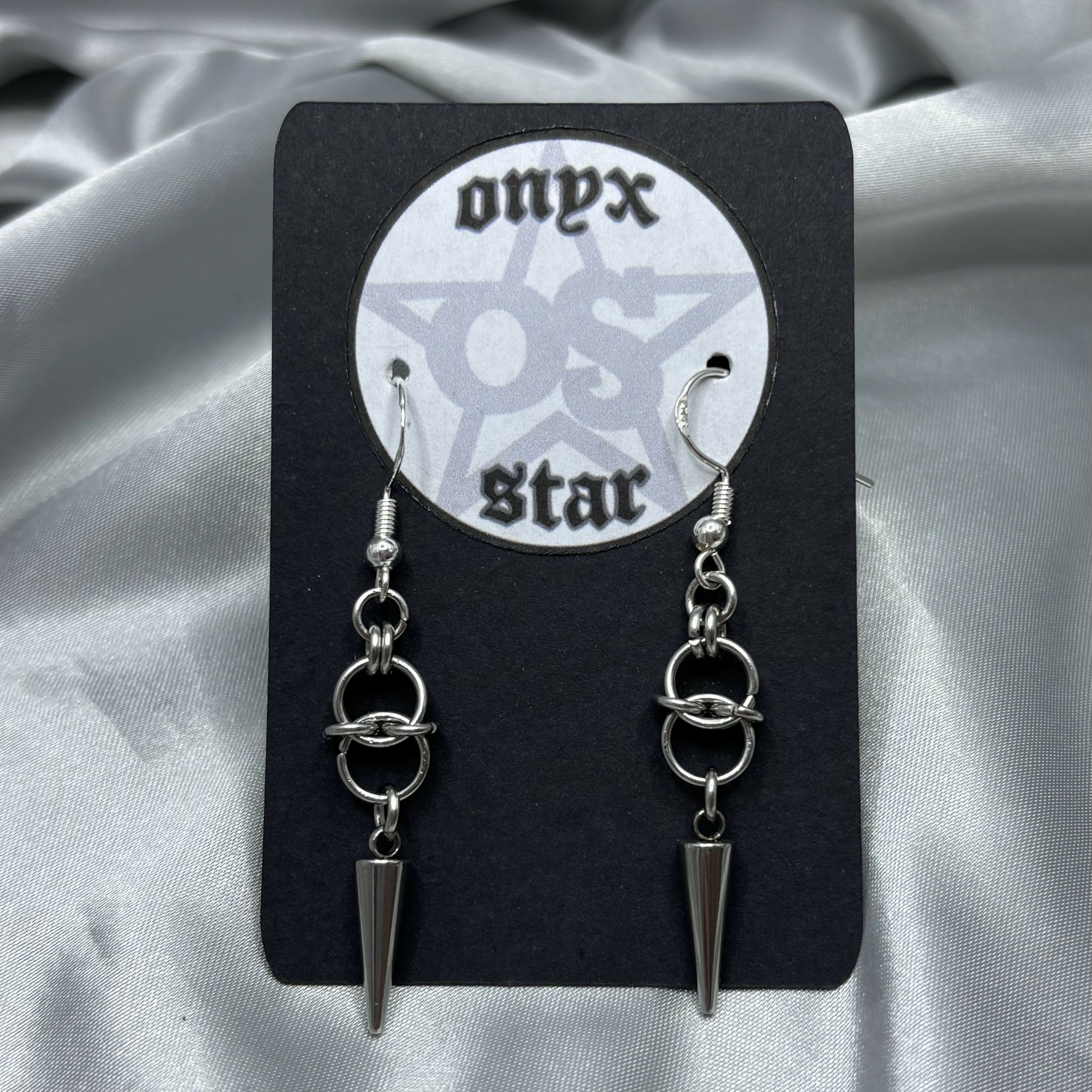Chainmail Spike Dangle Earrings