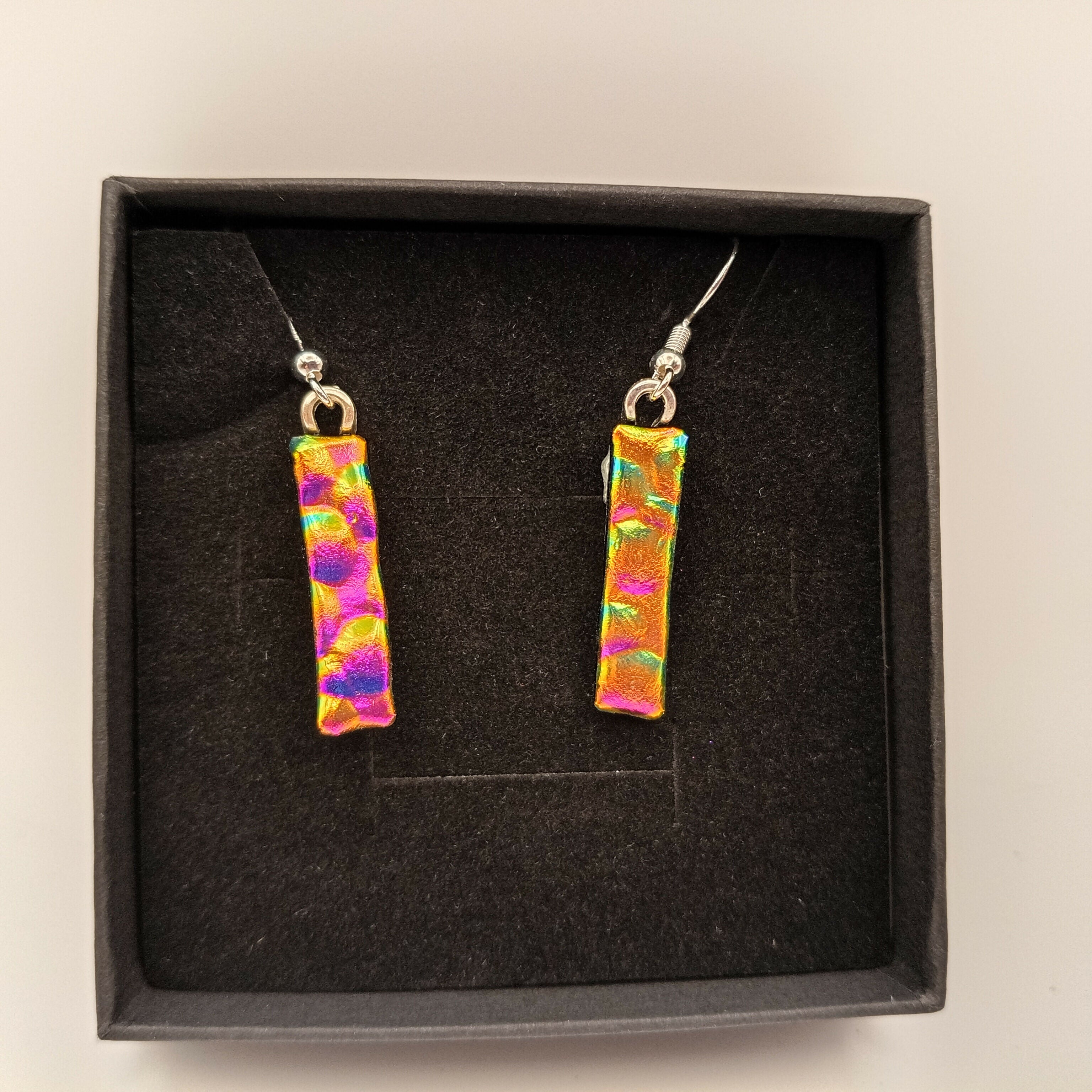 Orange, Purple and Pink Bubble Earrings