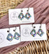 Funky Pattern Collection - Diamond Polymer Clay Earrings Huggie Hoops
