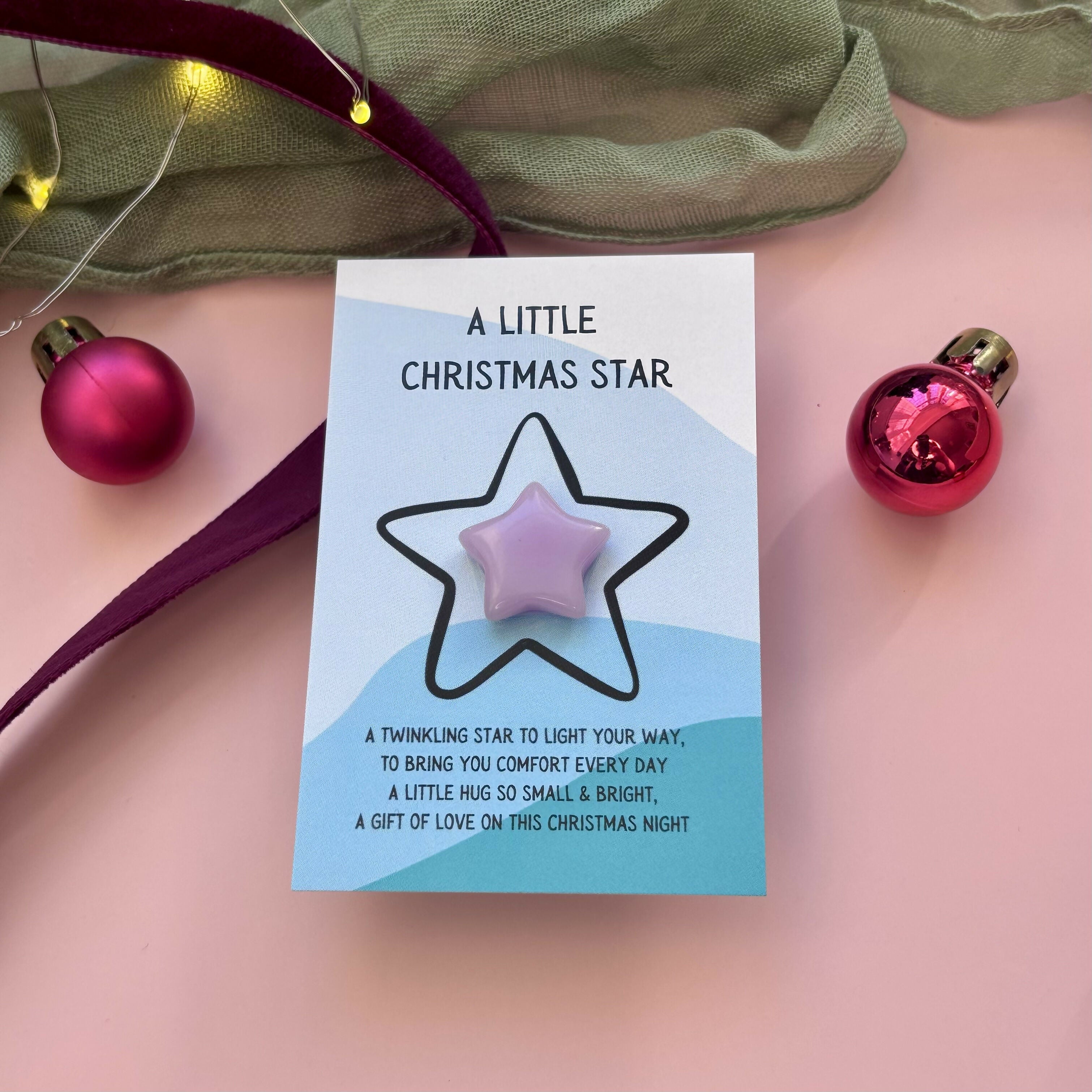 Christmas Star Pocket Hug (Blue)