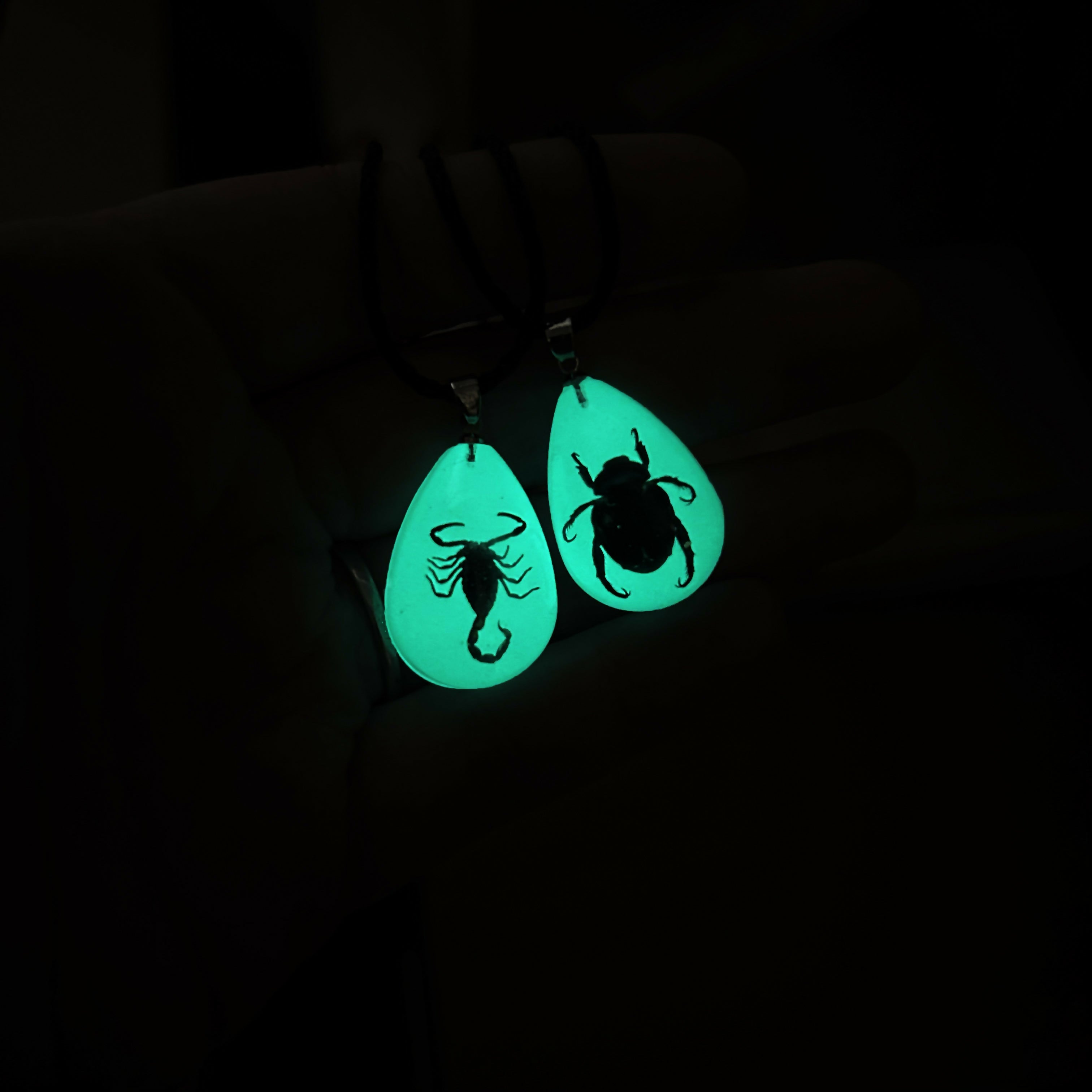 Glow in the Dark Spider Cord Necklace