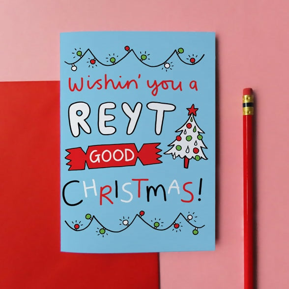 Wishin' you a Reyt Good Christma - Pack of 6 Yorkshire Dialect Cards