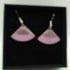 Purple and Pink Fan Enamel Earrings