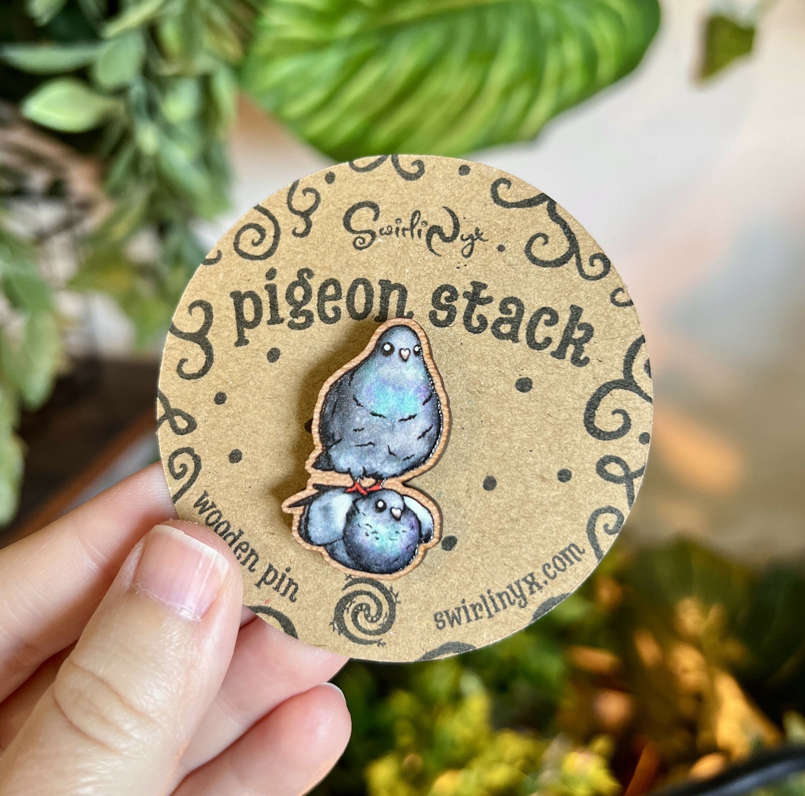 Pigeon Stack Wooden Pin