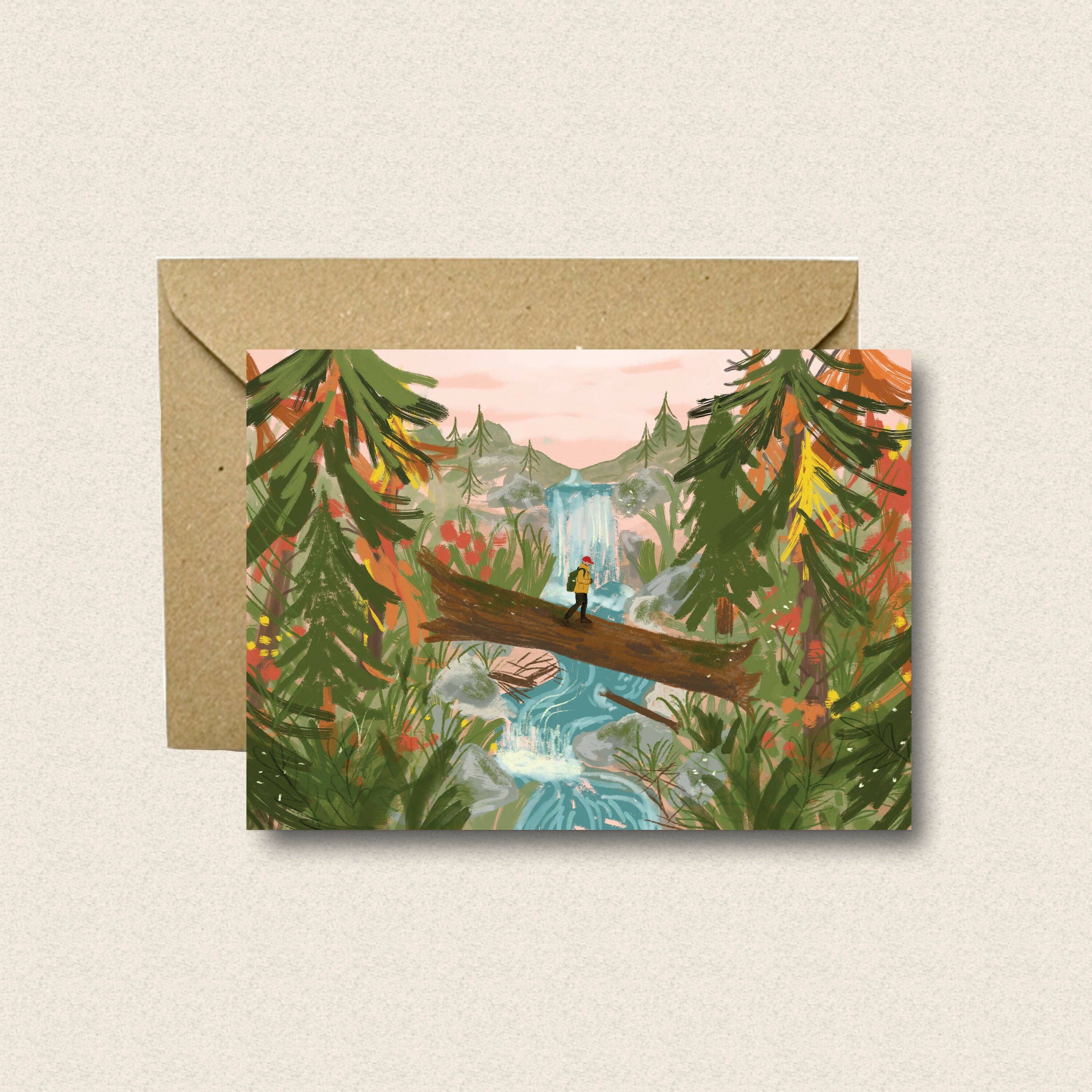 Summer Hiking Greetings Card