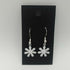 White Enamel Flower Earrings
