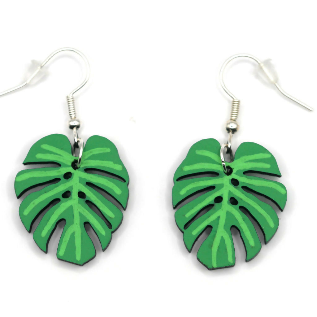 Monstera / Cheese Plant Dangle Earrings