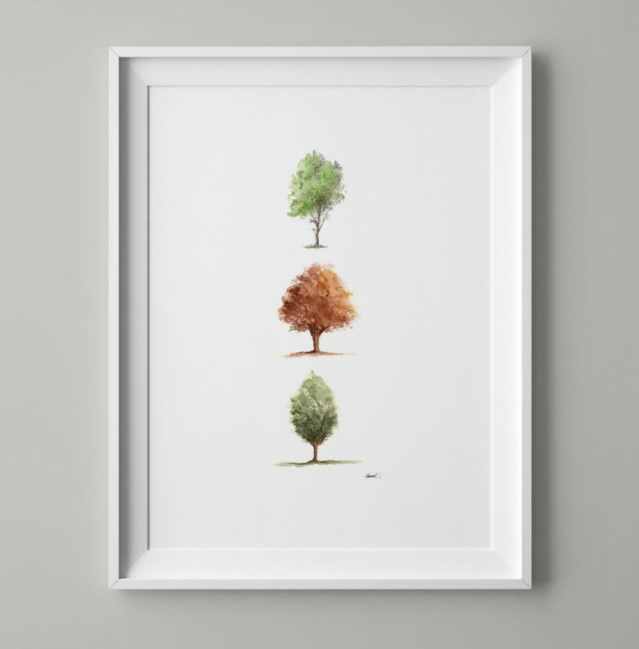 Watercolour Tree Series Print