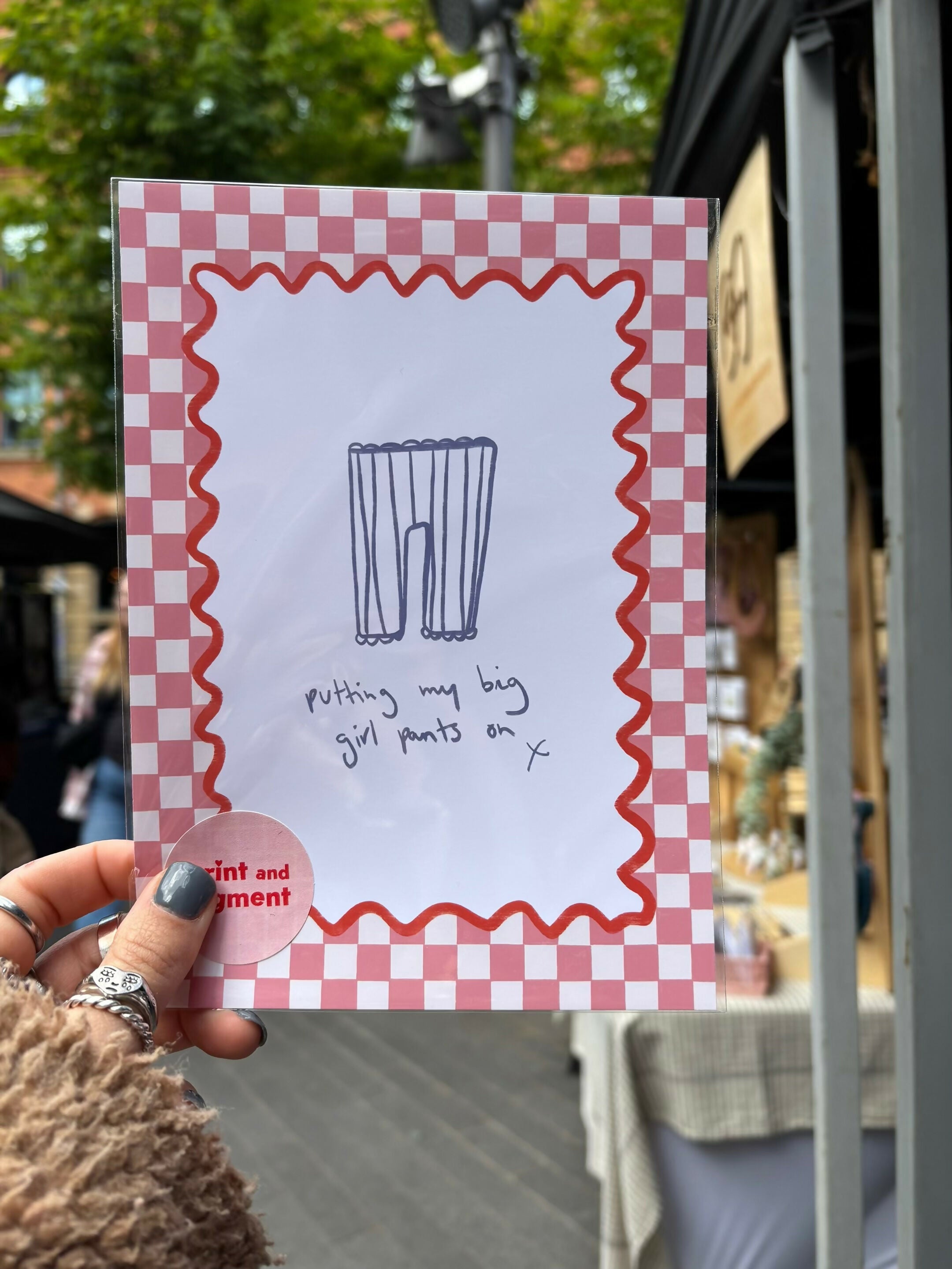 Putting My Big Girl Pants On Print – Funny Hand Drawn Print