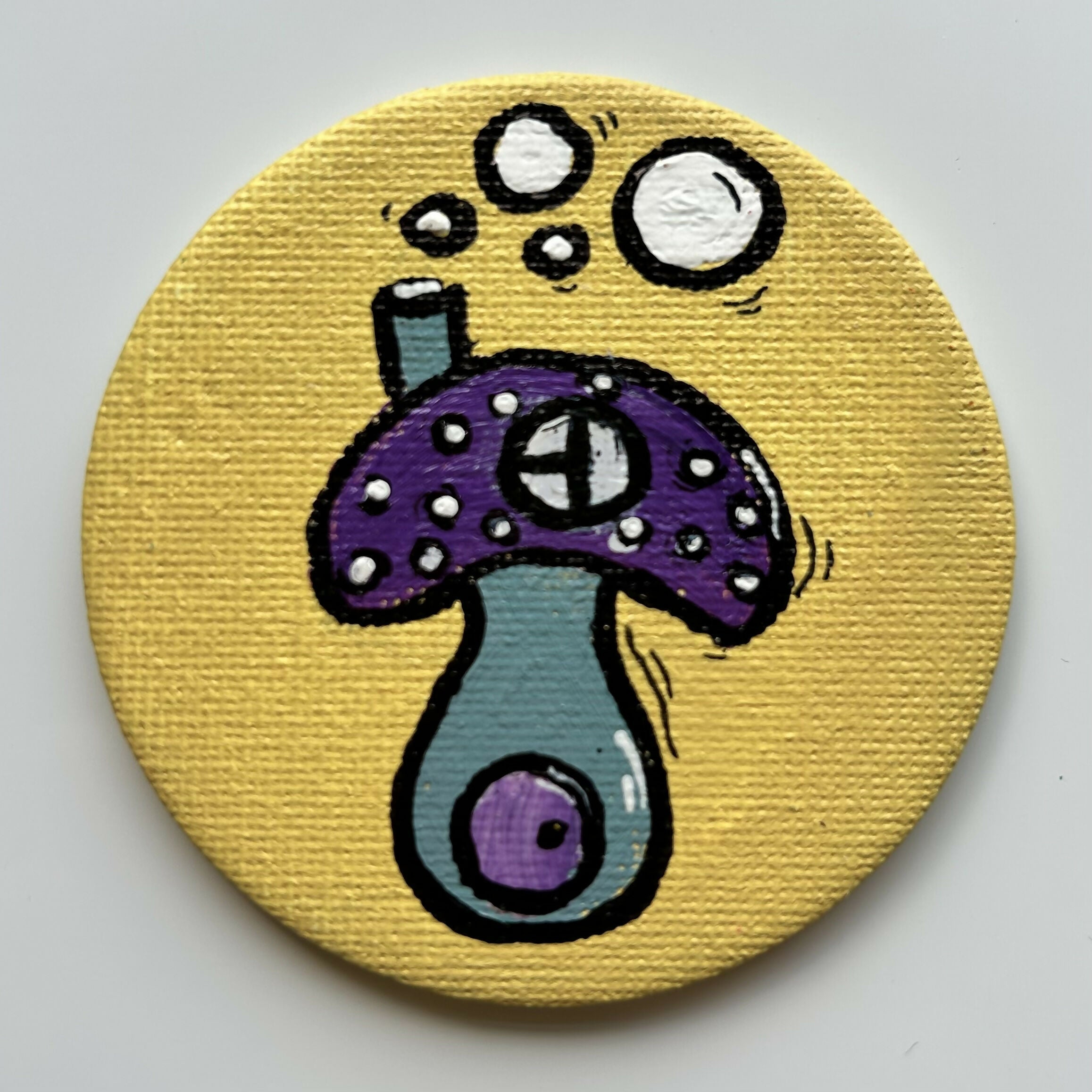 Mushroom House Magnets Original Artwork