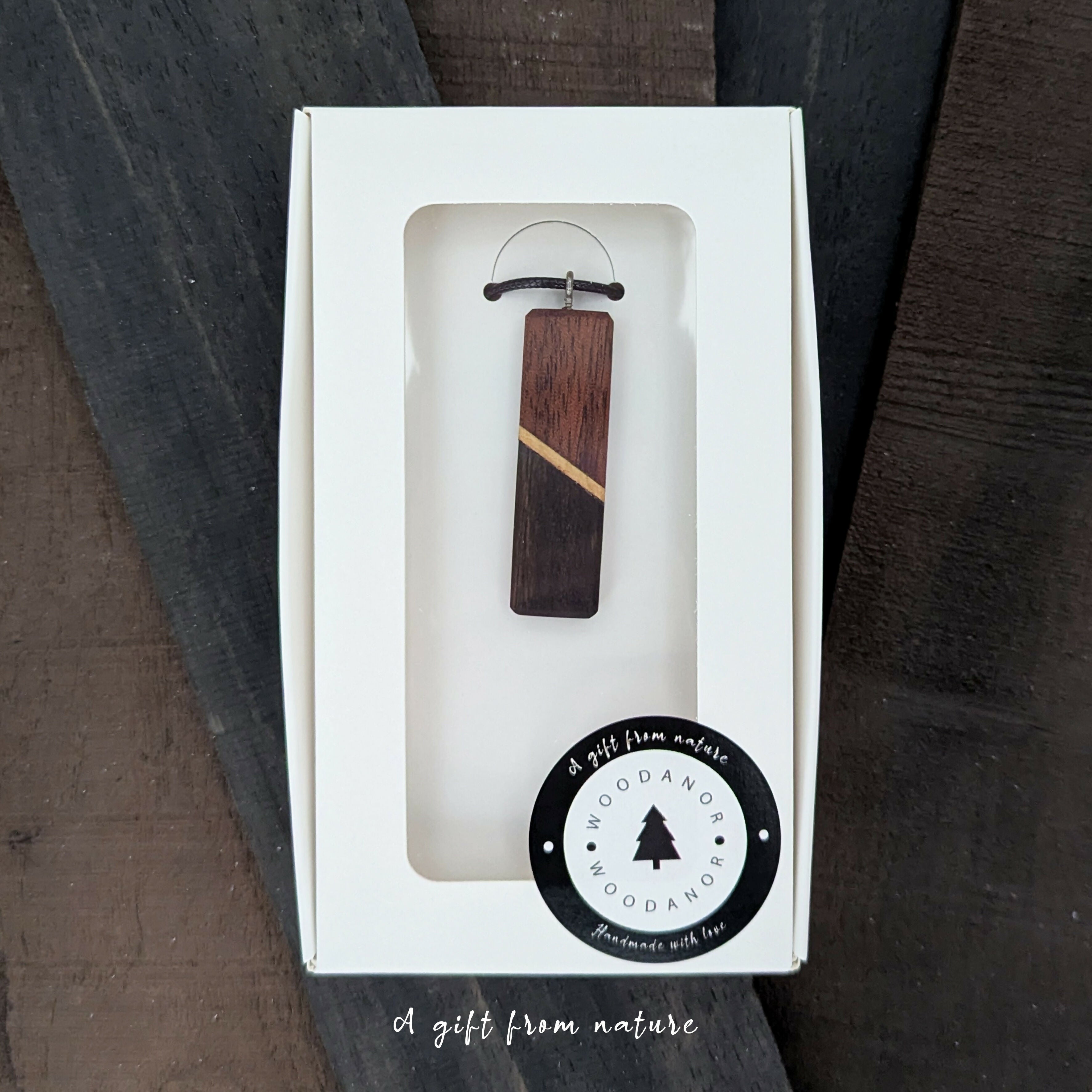 Two-Tone Wood Pendant