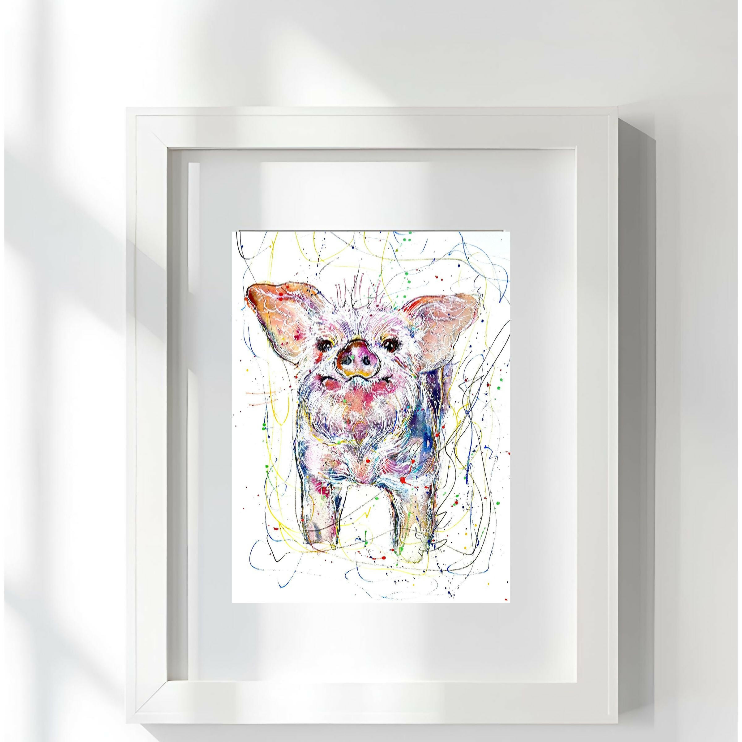 FINE ART PRINT OF PIGLET - 'ANIMAL ART COLLECTION'
