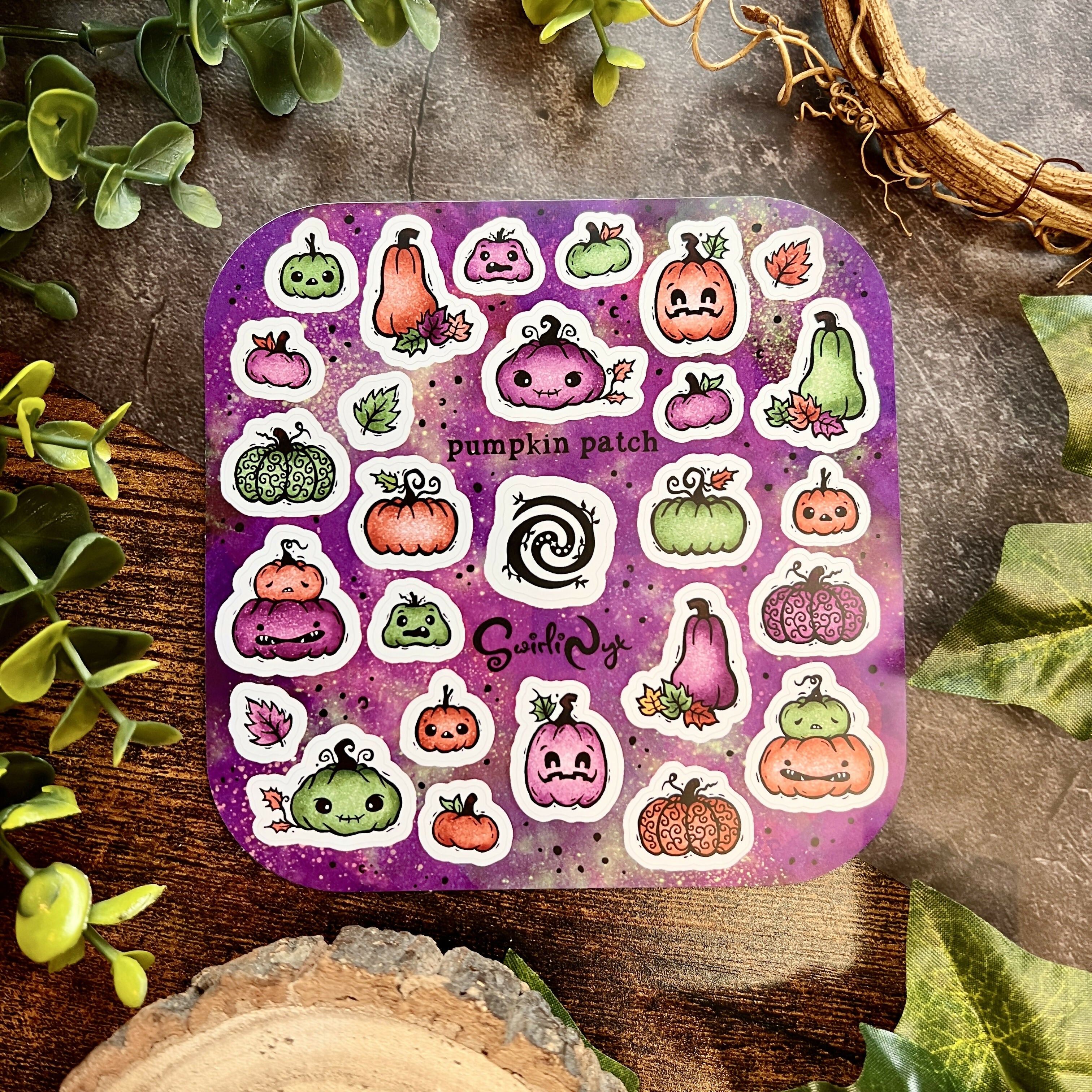 Pumpkin Patch Purple Sticker Sheet