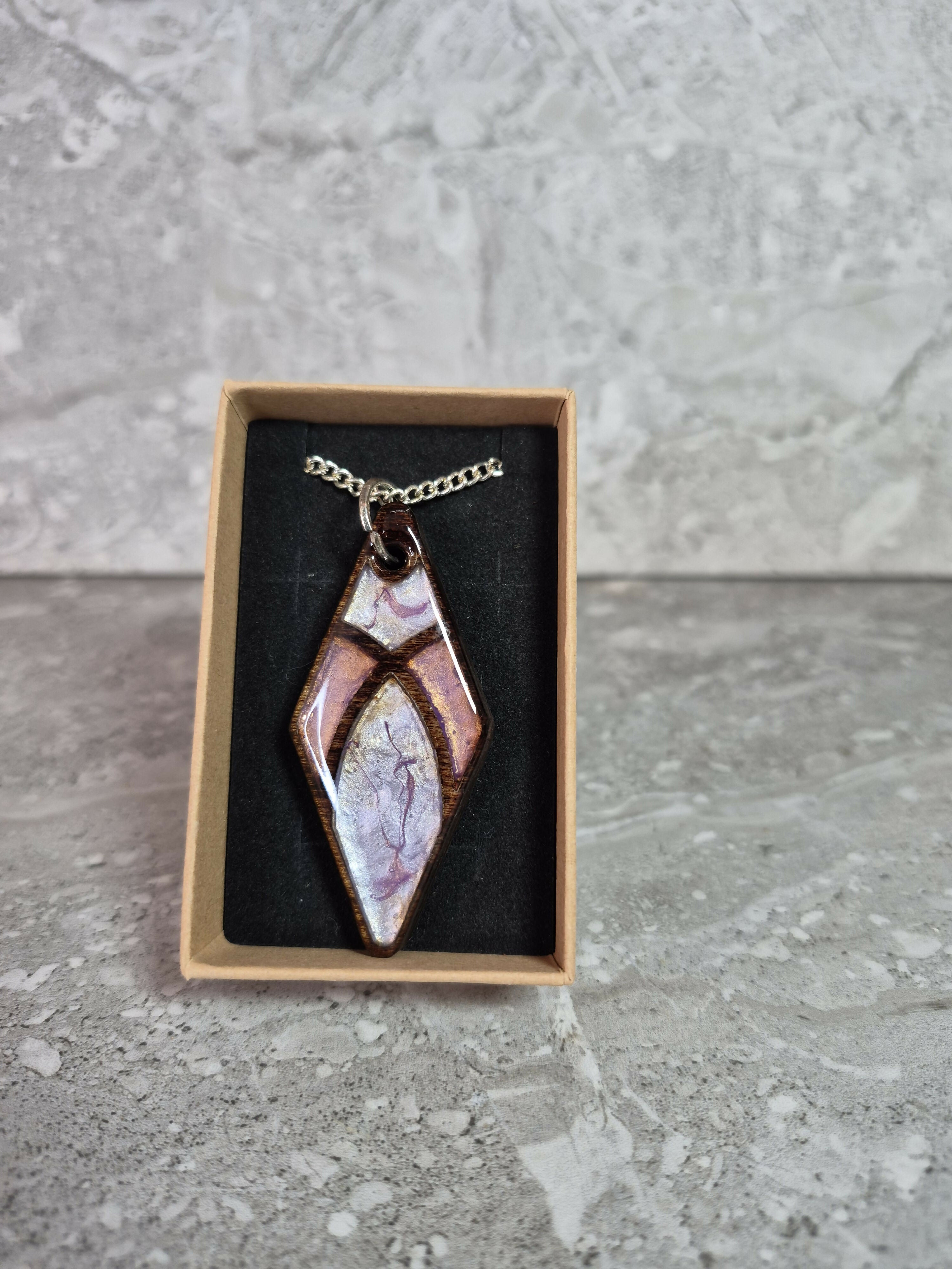 Unique Hand Crafted Diamond Shaped Pendant