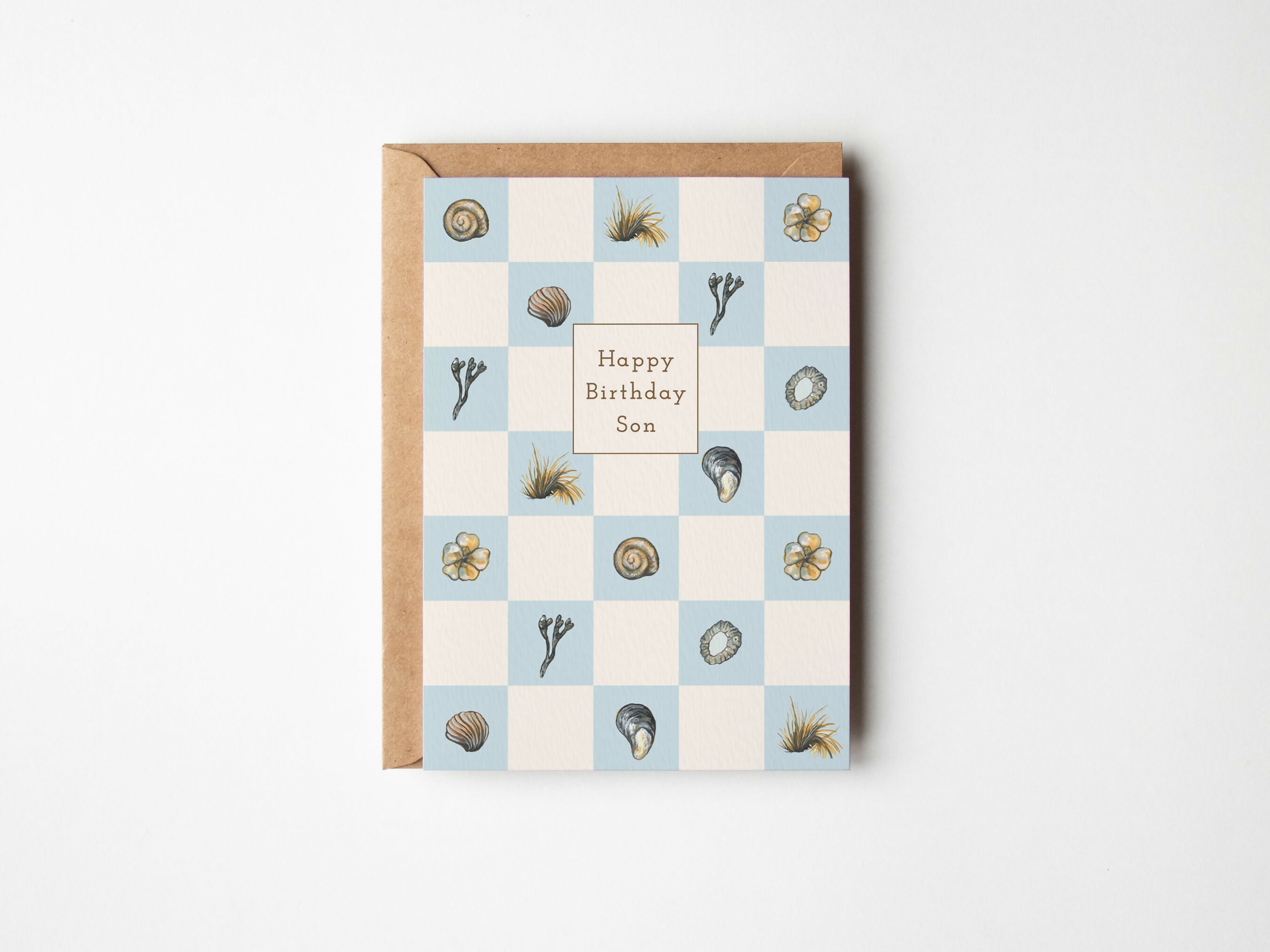 Happy Birthday Son, Coastal A6 Greetings Card