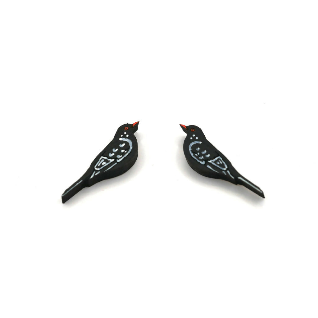 Blackbirds Necklace and Stud Earrings Set