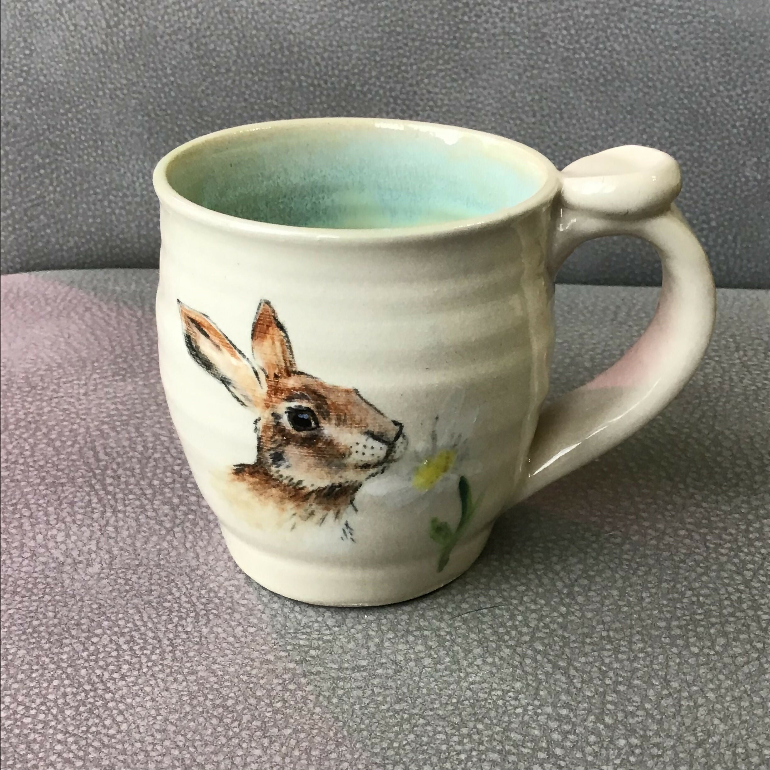 Handpainted Stoneware Animal Mug - Pastels
