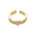 Regal Glow: Gold and Amethyst Adjustable Ring