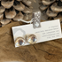 Sterling Silver Dome Stud Earrings with Hammered Finish