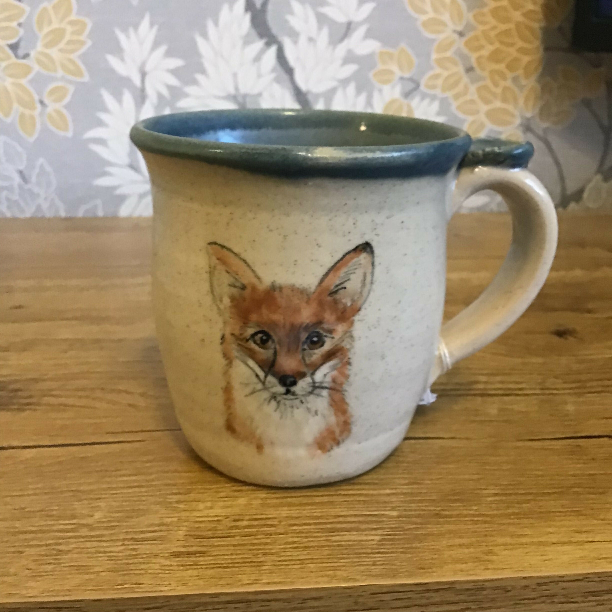 Handpainted Large Fox Mug