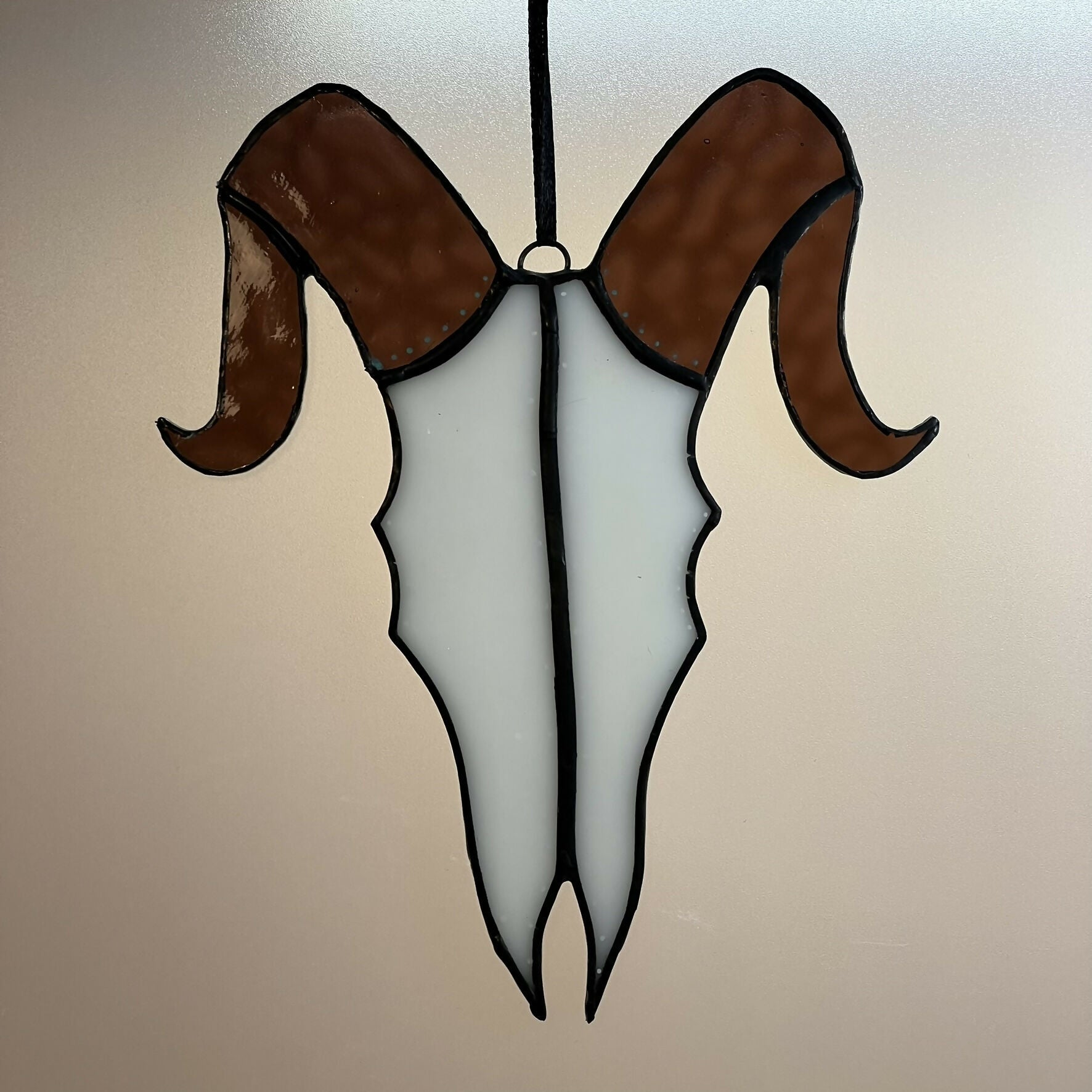 Stained Glass Skull Suncatcher