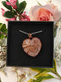 Fire Quartz Wire Wrapped Crystal Heart Necklace on Sterling Silver Chain