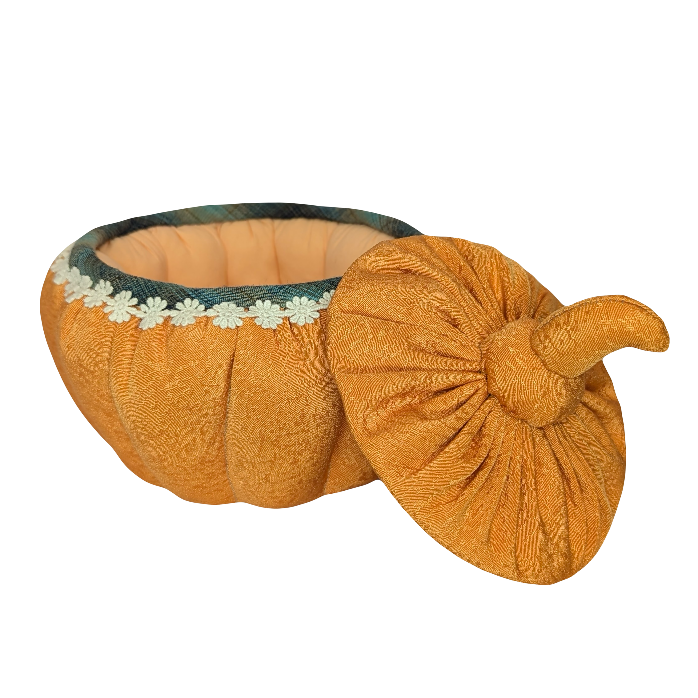 Handmade Pumpkin-Shaped Storage Container
