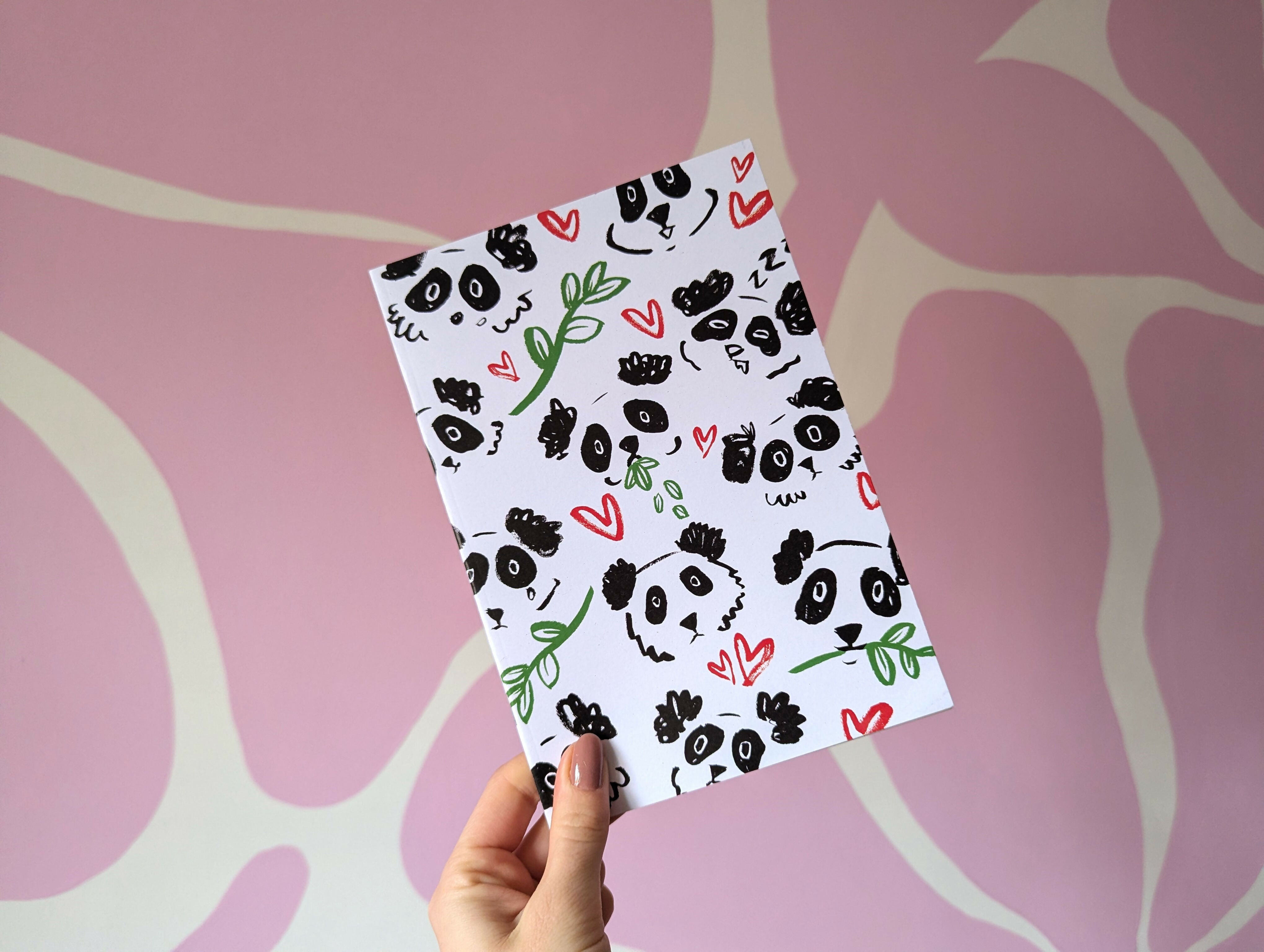 Panda Lined Notebook