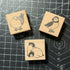 Wooden Stamp – Puffin, Seagull, Penguin 3 × 3 cm