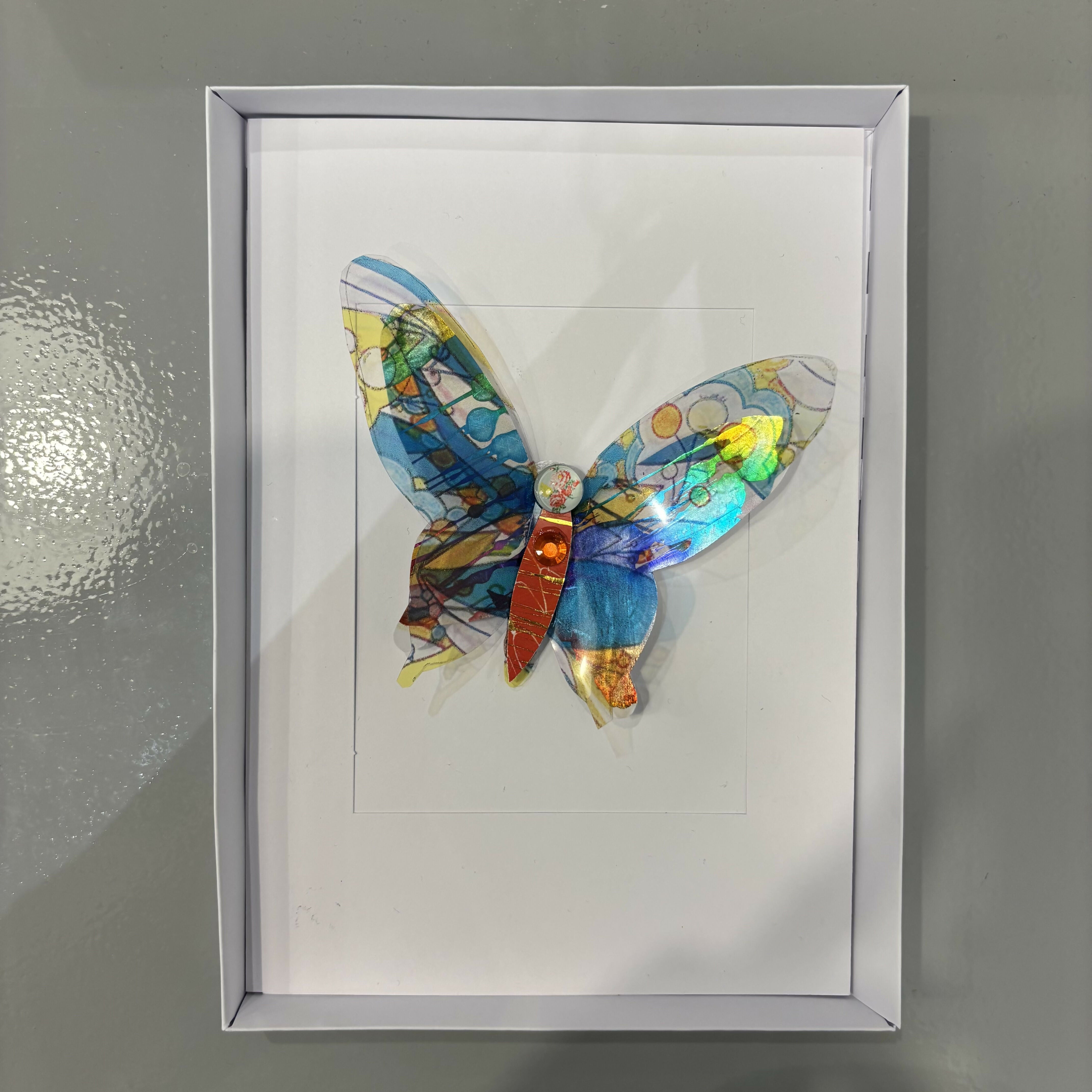 Boxed Butterfly Mixed Media Card