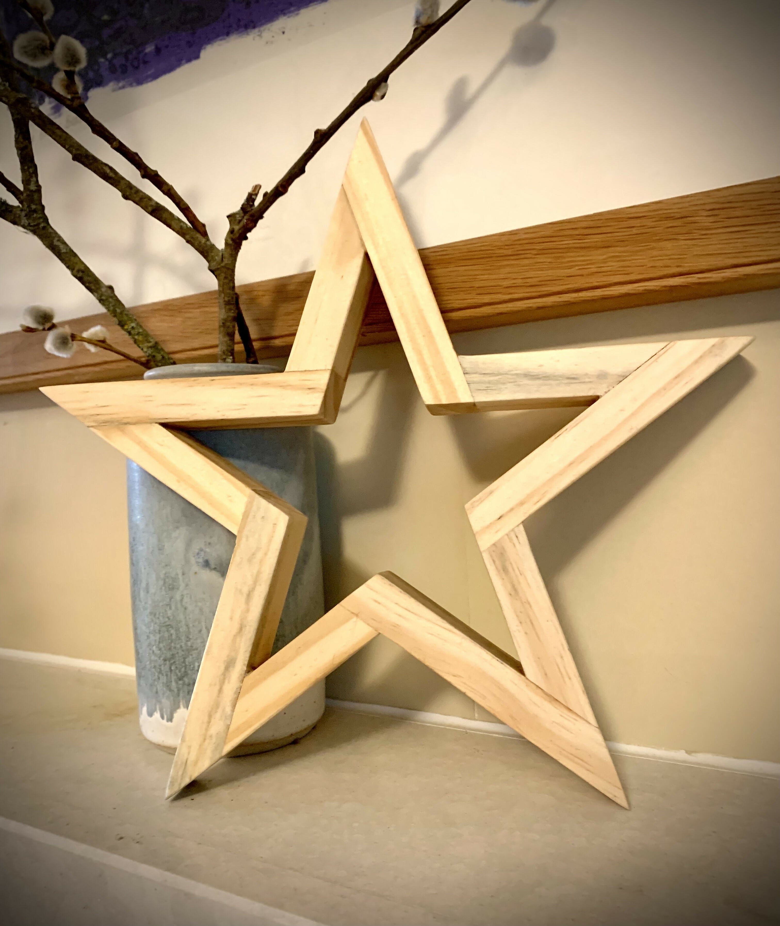 Wooden Decorative Christmas Star