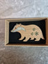 Handcrafted Cherry Veneered Badger Pin