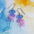 Handmade Light Pink Blue Jellyfish Resin Earrings