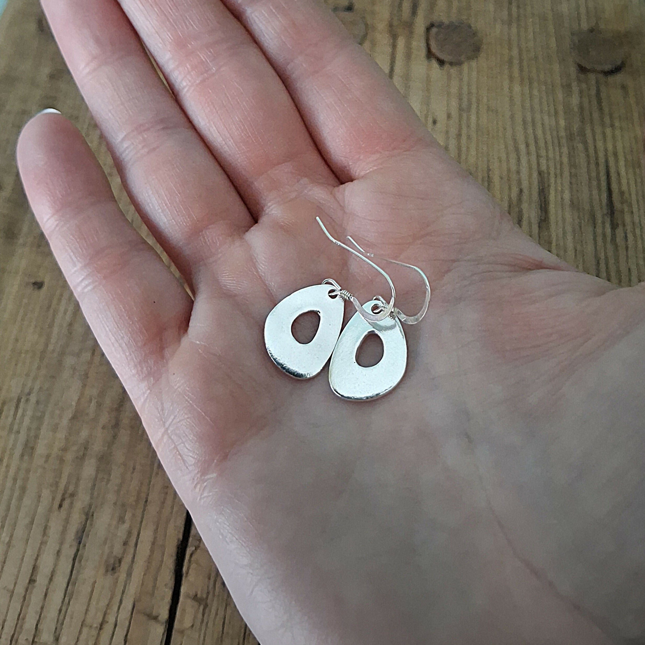 Handmade Asymmetrical Silver Earrings