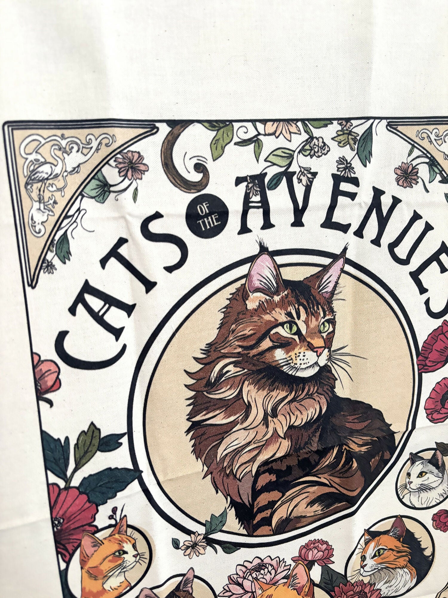 Hull Cats of the Avenues Tea Towel