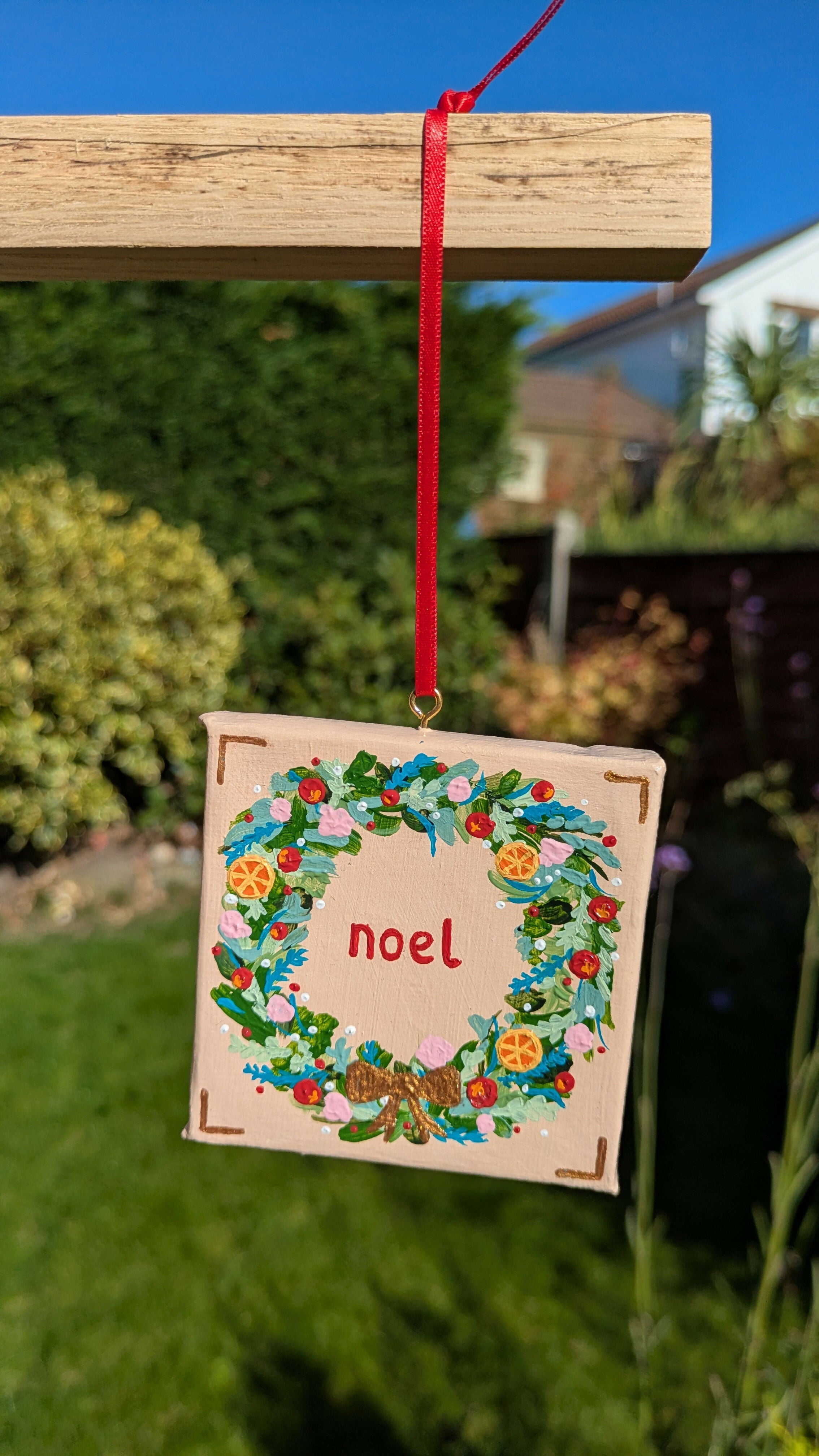 Mini Canvas Noel Christmas Decoration