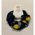 Navy Lemon Hair Scrunchie