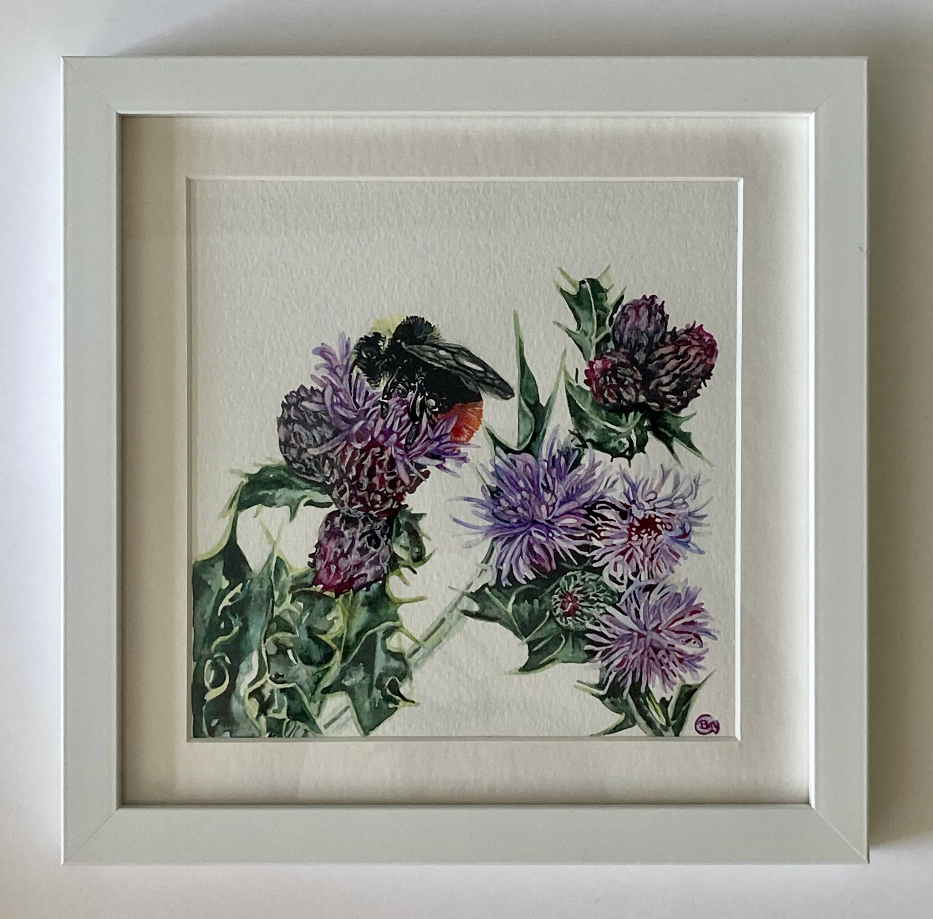 Red Bumblebee - Original Watercolour Painting