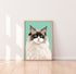 Ragdoll Cat White V2 Cat Art Print