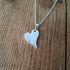 Handmade Silver Heart Necklace Bubble Texture