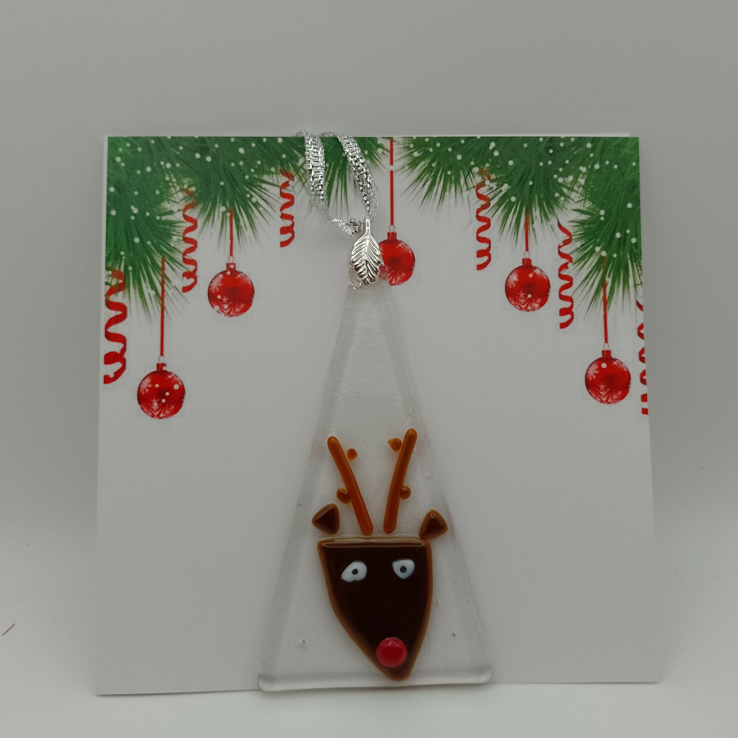 Fused Glass Christmas Card