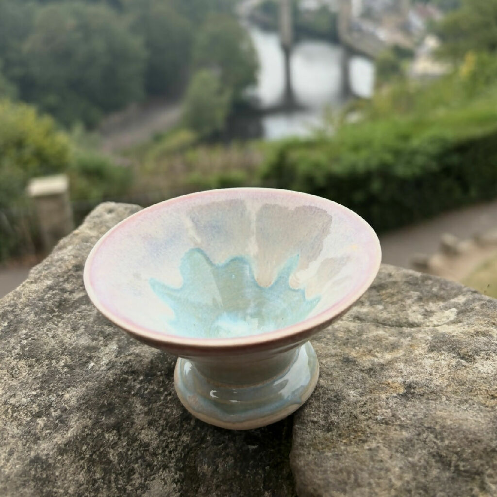 Pink and Turquoise Small Bowl
