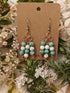 Blue Turquoise and Howlite Crystal Earrings