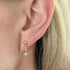 Tiny Gold Star Earrings with Cubic Zirconia Centre on Gold Plated Stud