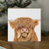 Highland Cow Greeting Card – Handmade Animal Art Card – Blank Inside