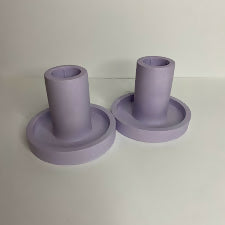 Pair Of Handmade Jesmonite Candlesticks