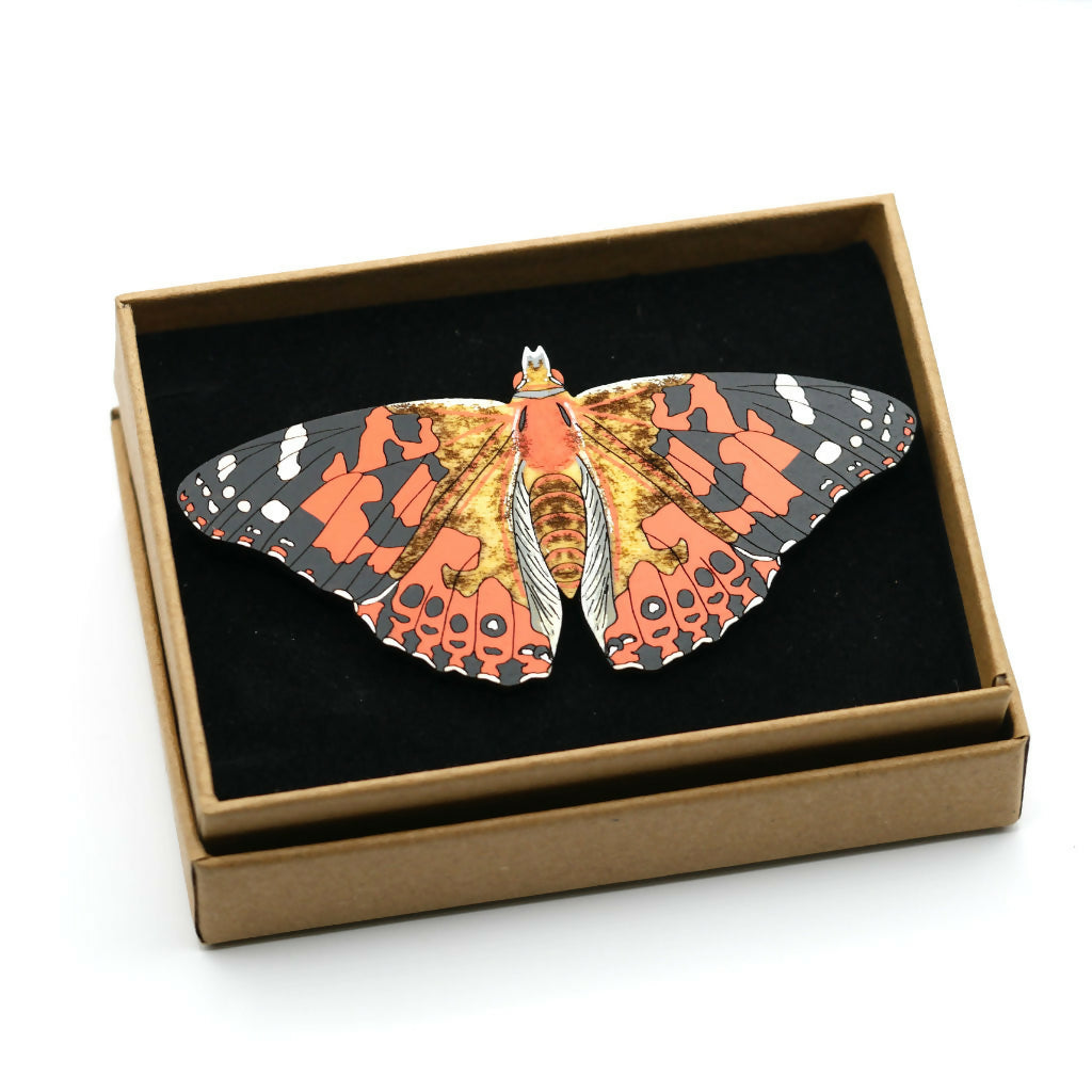 Painted Lady Butterfly Brooch