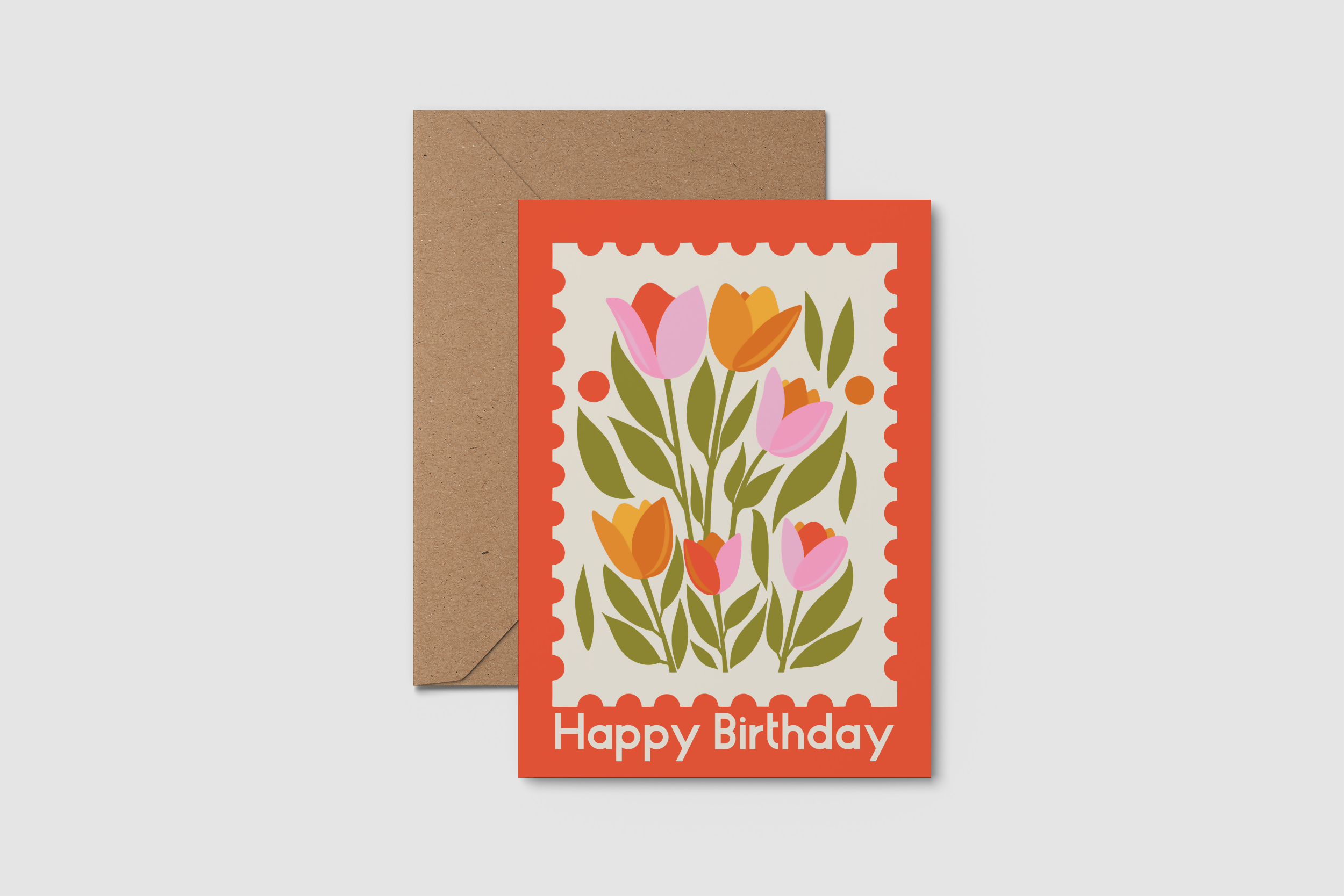 Tulips Floral Birthday Card
