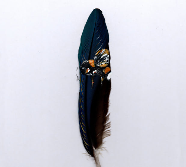 Bee Feather Painting