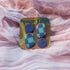 Retro Checkered Abstract Polymer Clay Earrings